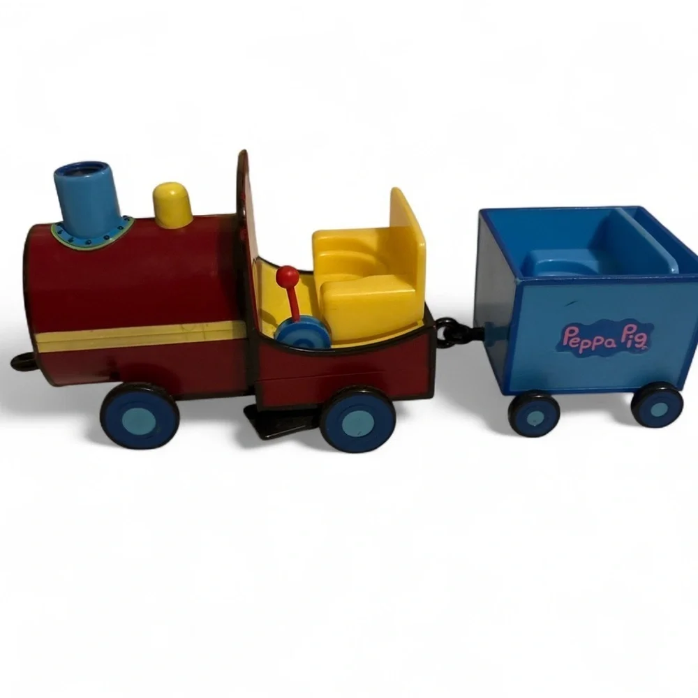 2003 Peppa Pig Grandpa's Train W/ Working Sound, WORKS! Blue Cart